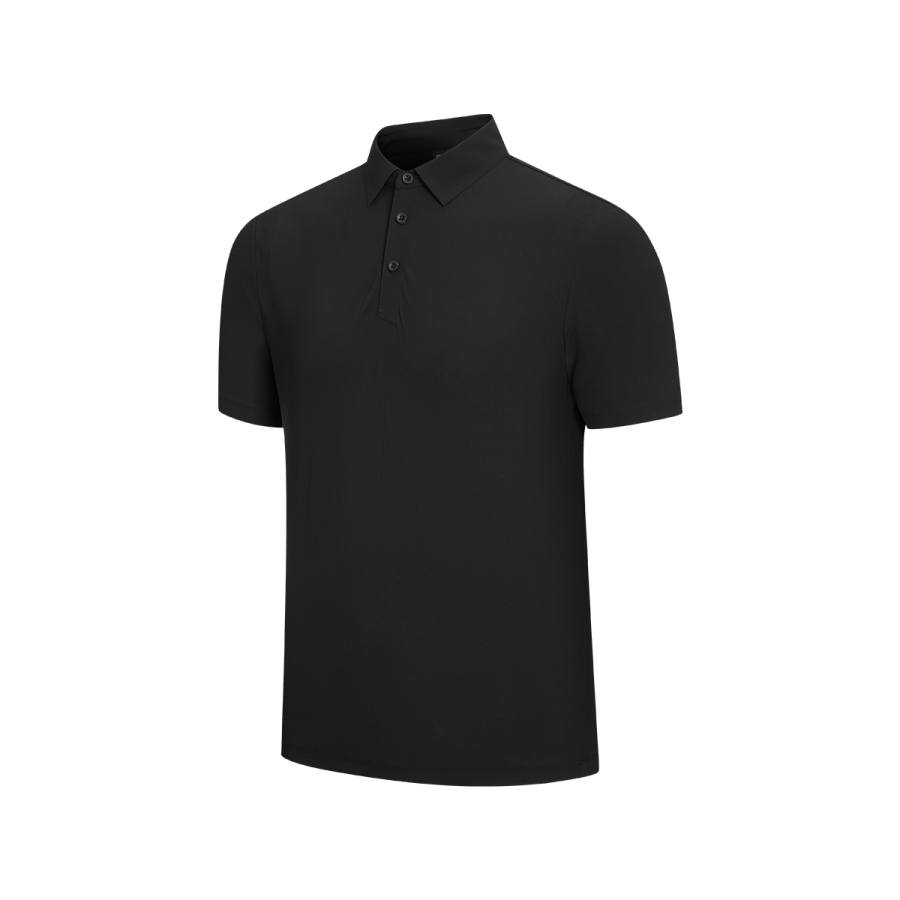 Saucony Polo Shirts Men's Jet Black Polo Collar Moderate