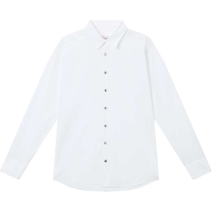 Moncler Grenoble Shirts Men's White Lapel Moderate Other