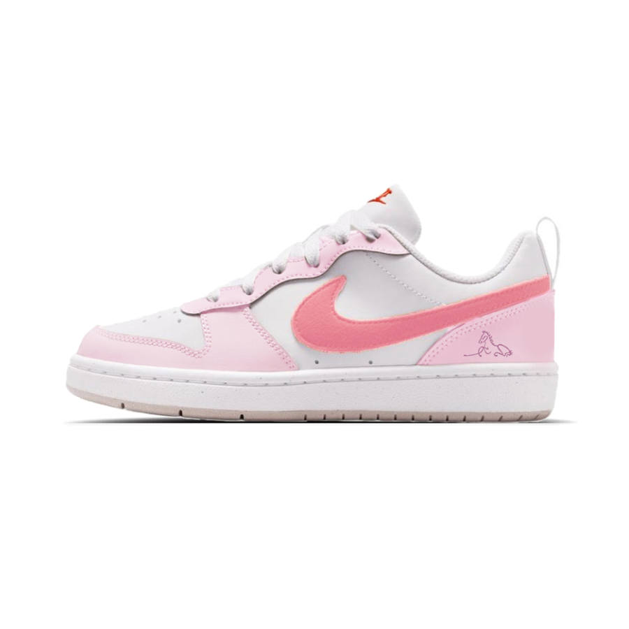 Nike Nike Court Borough Peach Pony, Couple's GS Leather Strong Coverage Thermal Abrasion Resistant Low top Skateboard Shoes