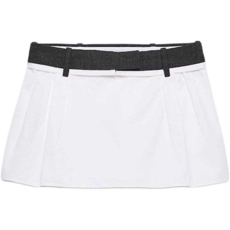 PRADA Prada poplin and rush stitch miniskirt