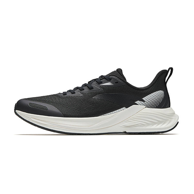 ANTA Anta Textile, Rubber Low top Running Shoes Men's Basic Black