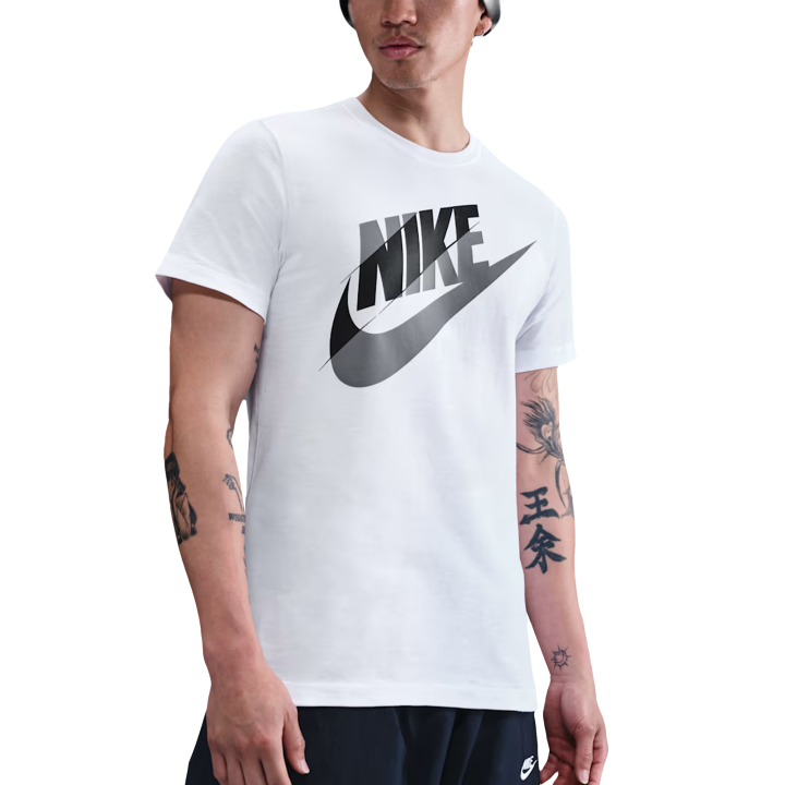 Nike Nike Sportswear T Shirts Men's White Crew Neck Moderate Straight Fit