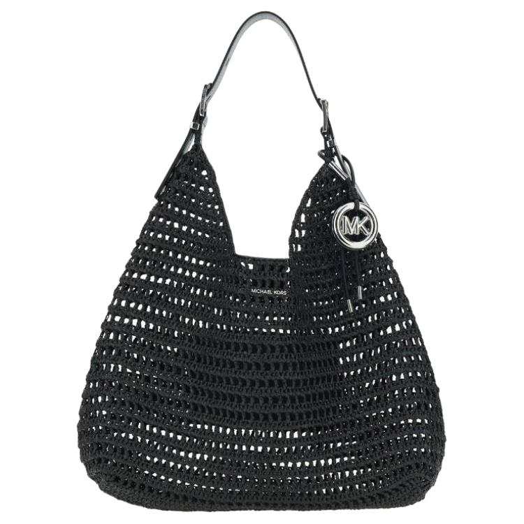 MICHAEL KORS Nolita Viscose HOBO Shoulder Bag Large Women's Black