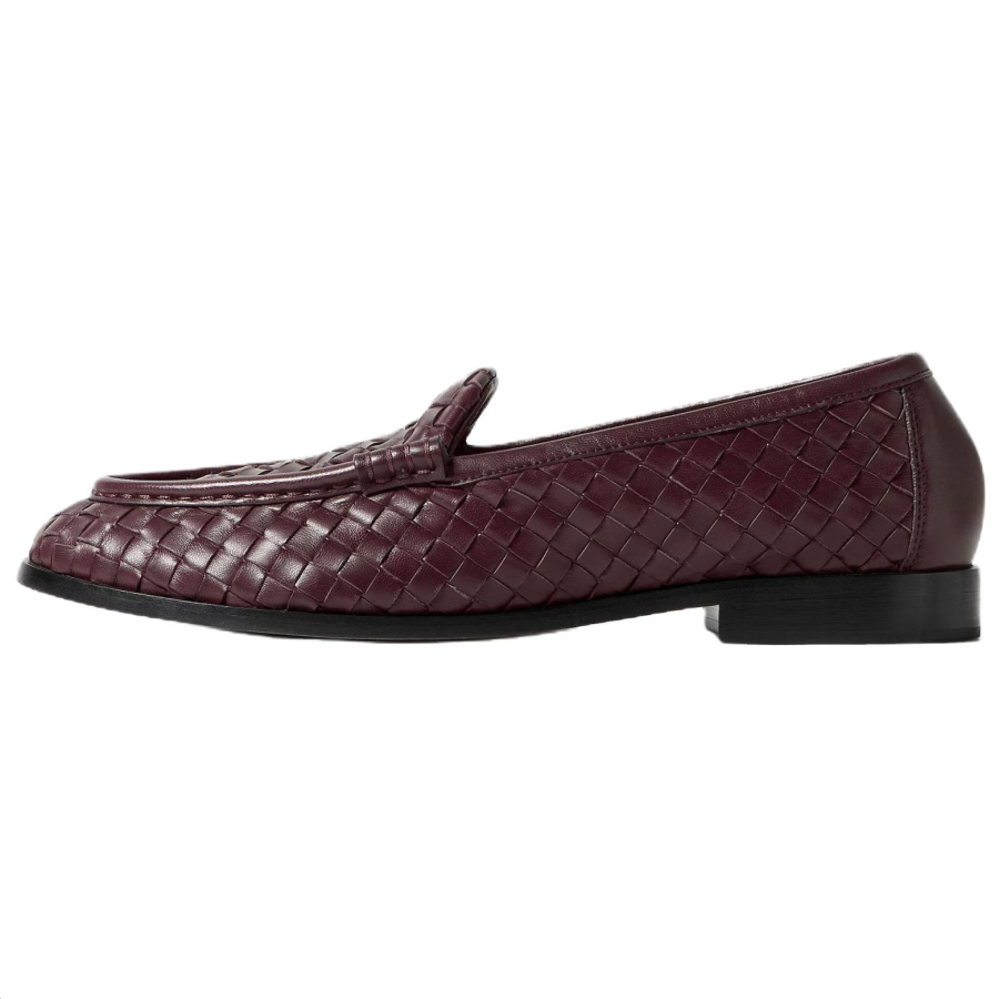 Bottega Veneta Silenzio Casual Shoes Women's Dark Red Wood Color