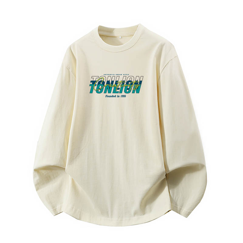 Tonlion T Shirts Unisex Crew Neck Moderate Straight Fit
