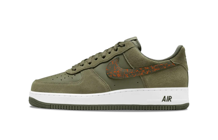 Nike Nike Air Force 1 Lv8 Suede Cushioning Abrasion Resistant Slip Resistant Low top Skateboard Shoes Men's Olive Green