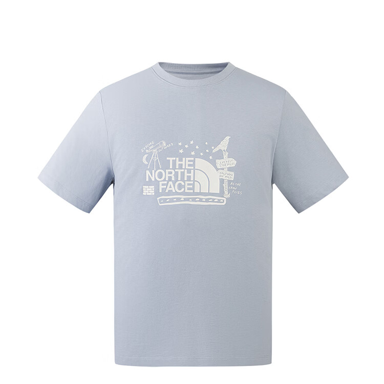 THE NORTH FACE T Shirts Unisex FM2/Frost Gray Crew Neck Moderate