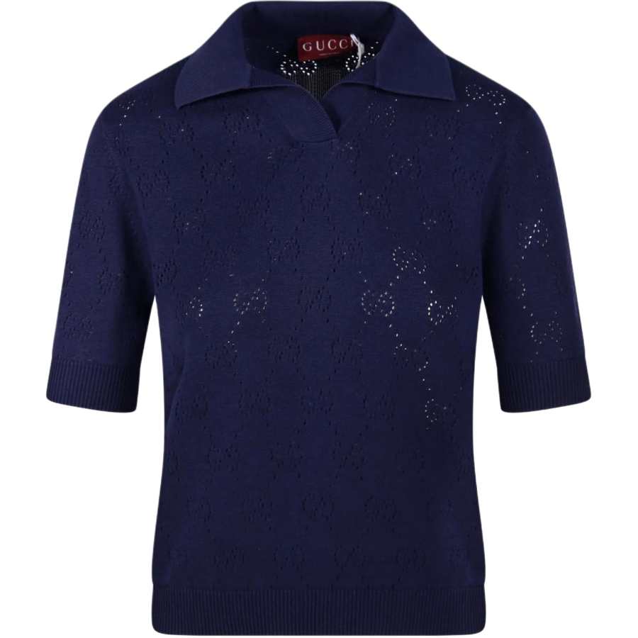 Gucci Gg Short-Sleeved Ribbed Polo Shirt