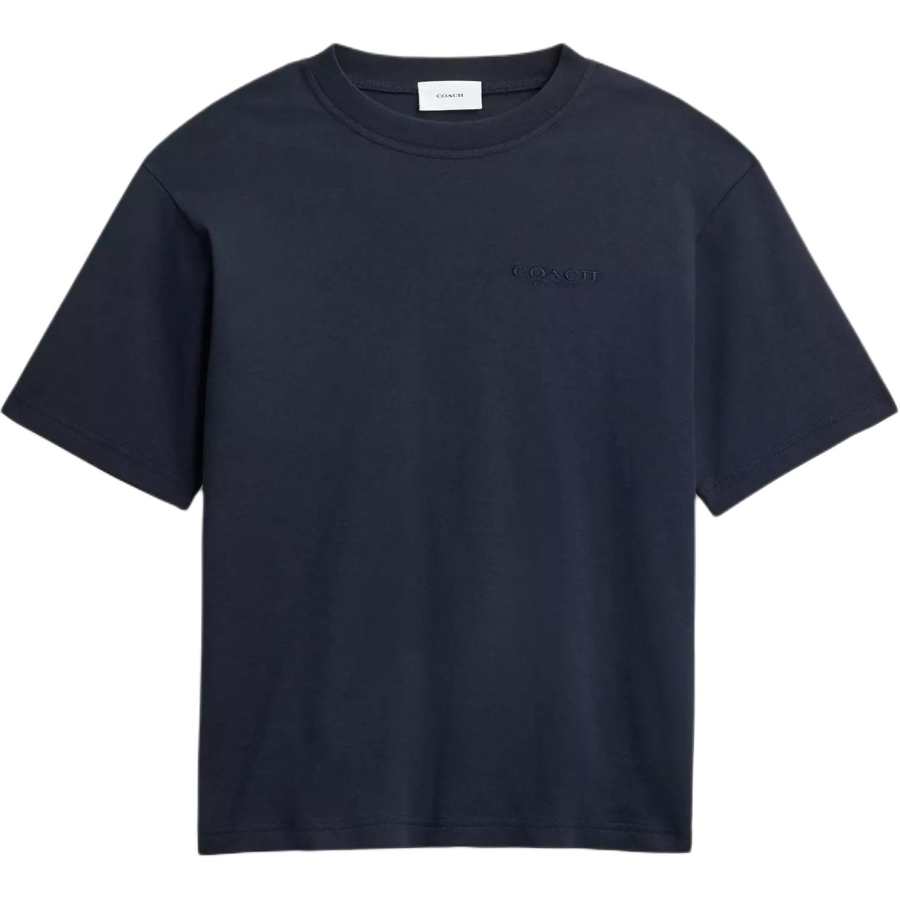 COACH T Shirts Men's Marine Blue Crew Neck Moderate