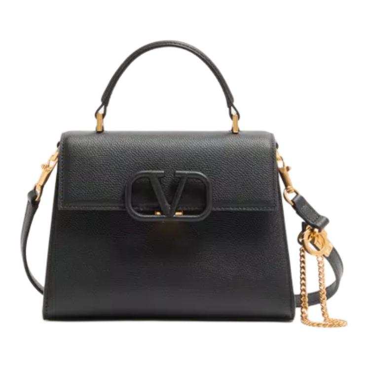 Valentino VSLING Grain Calfskin Handbag Small Women's Black
