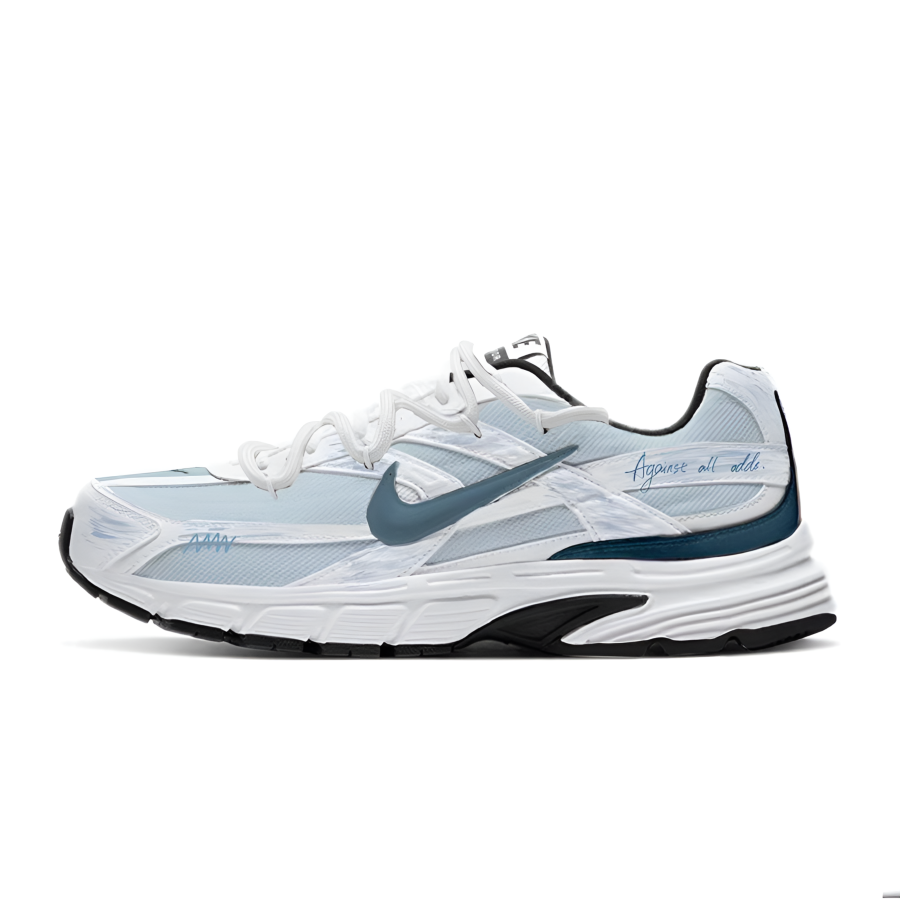 Nike Nike Initiator Cushioning Support Abrasion Resistant Low top Running Shoes Unisex White Blue