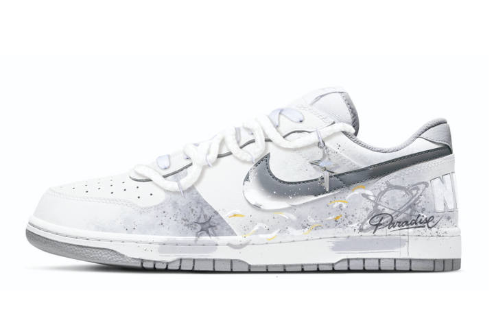Nike Nike Big NIKE LOW top Skateboard Shoes Men's Gray White