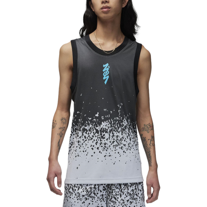 Jordan Jordan Zion Tank Tops Men's Black Crew Neck Moderate Straight Fit
