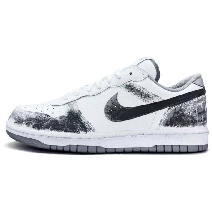 Nike Nike Big Panda Leather Abrasion Resistant Lightweight Low top Skateboard Shoes Unisex Black White