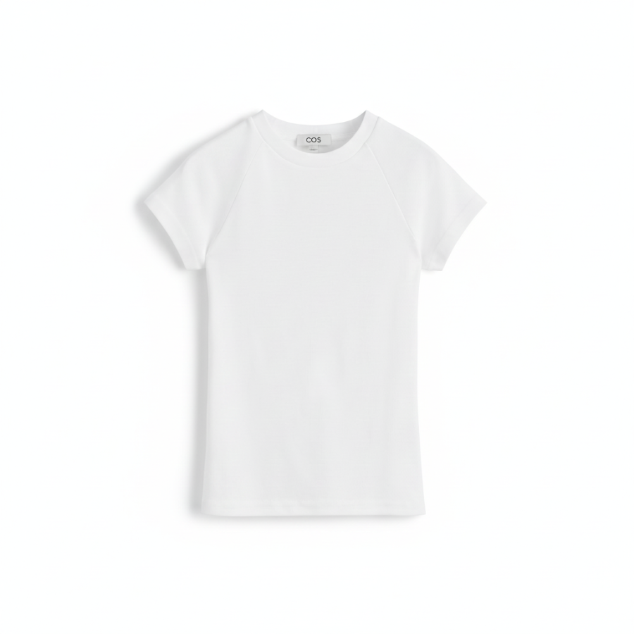 COS T Shirts Women's White Crew Neck