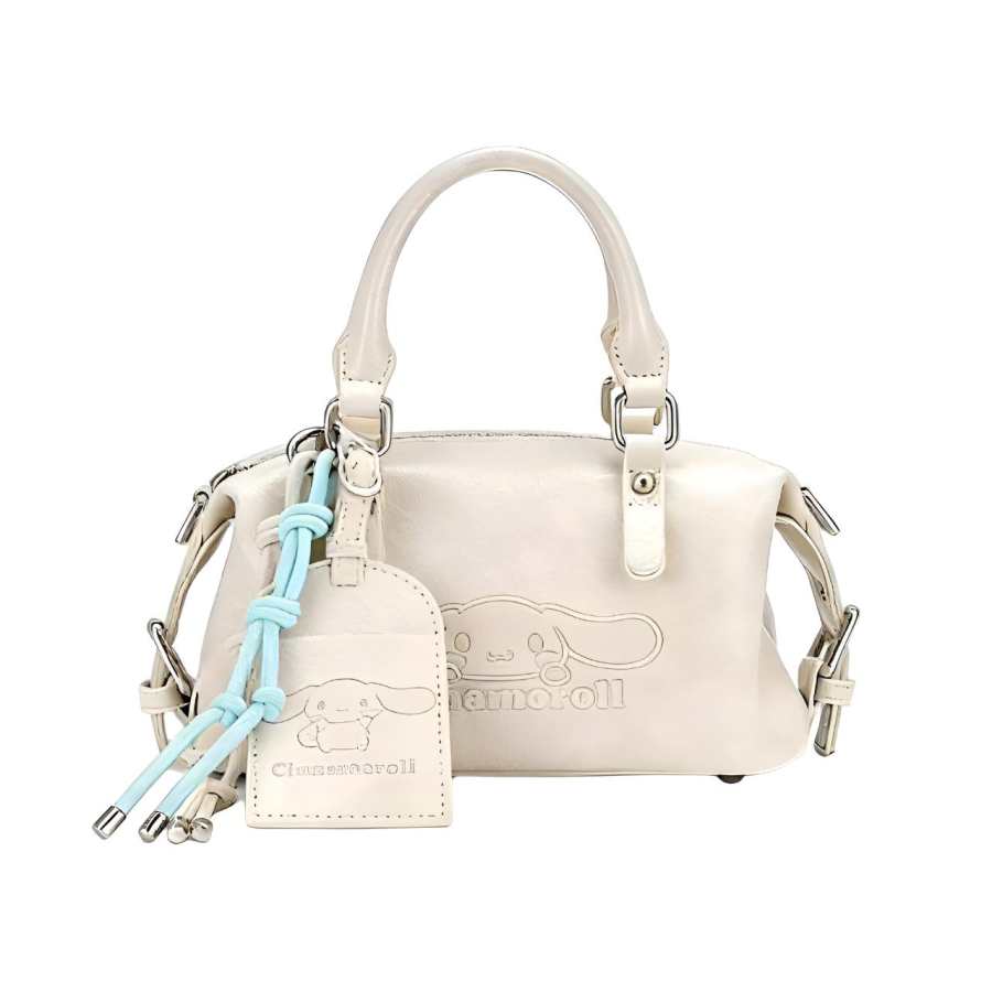 Sanrio Cinnamoroll PU, Textile Mixture One Shoulder Handbag Women's White/Black