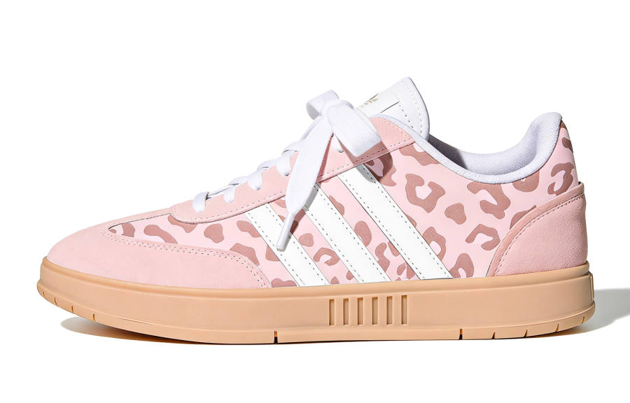 Adidas Adidas Gradas Pink Leopard Sweetheart Slip Resistant Low top Skateboard Shoes Unisex Pink White