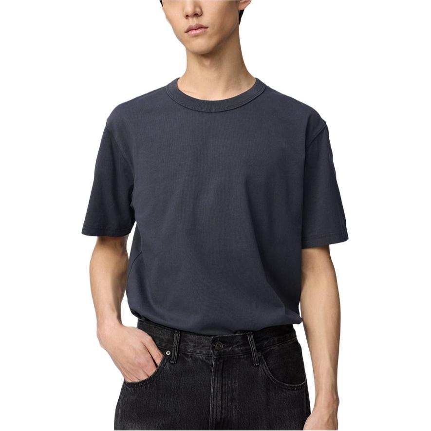 UNIQLO U Collection T Shirts Unisex Asphalt Gray Crew Neck