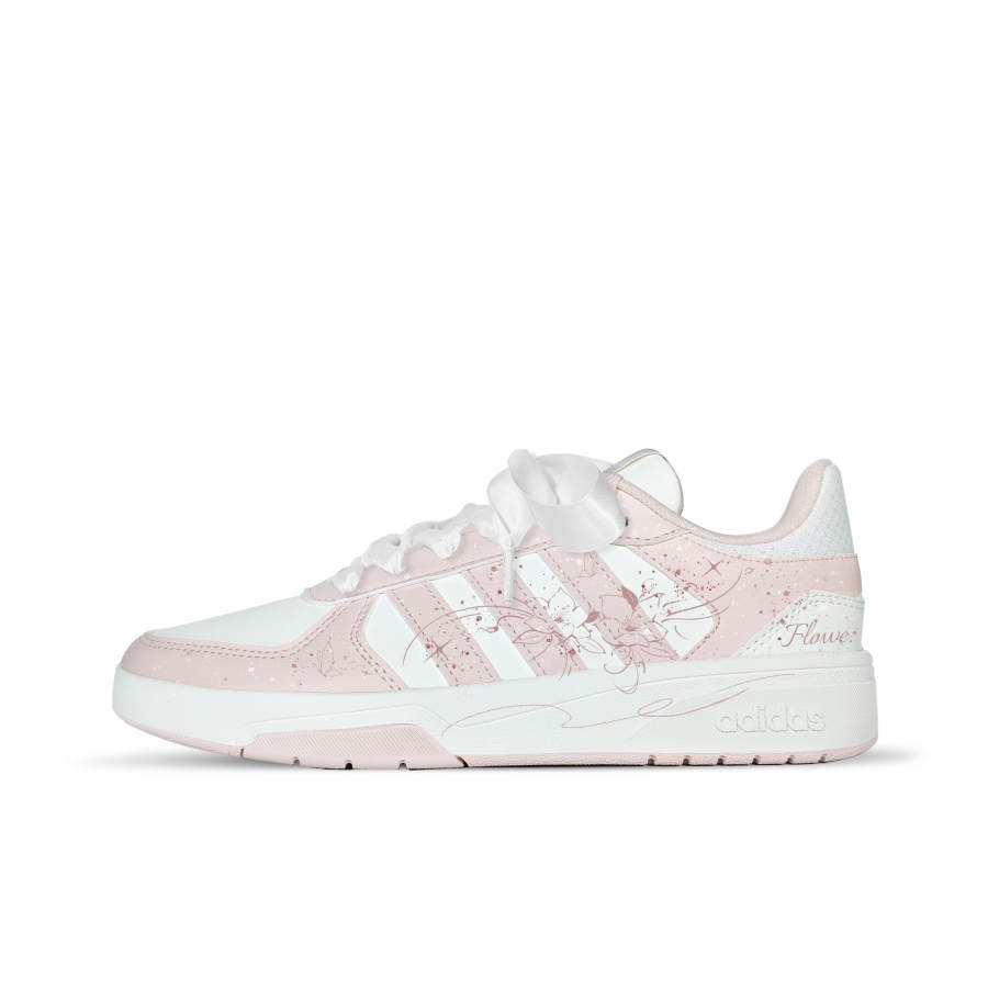 Adidas Adidas COURTBEAT Peach Blossom Synthetic Leather Low top Flat Unisex Pink White