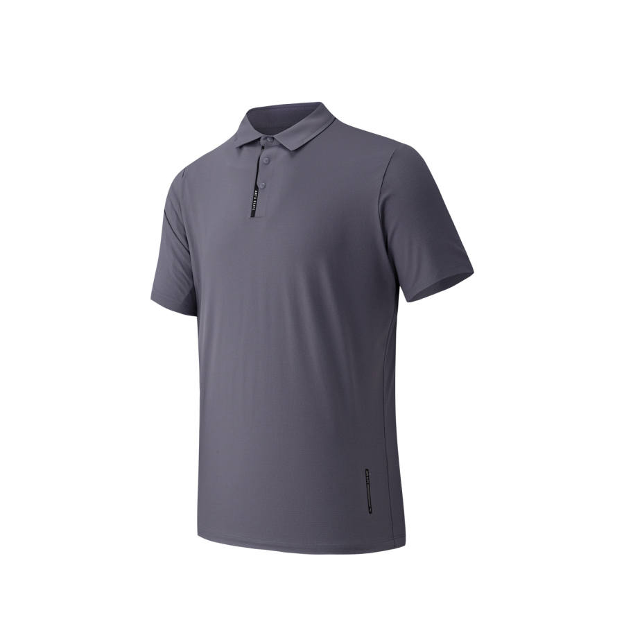 Anta Polo Shirt Men's Iron Ore Gray