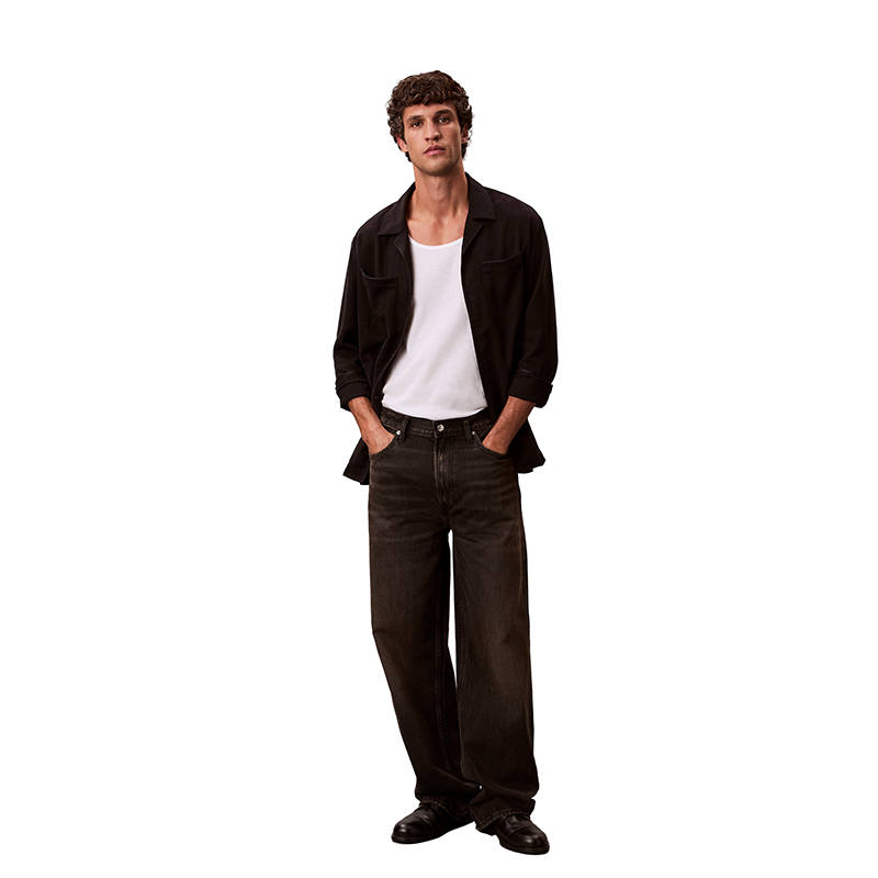 Calvin Klein Jeans Men's 01G Denim Black Moderate Wide Leg Pants