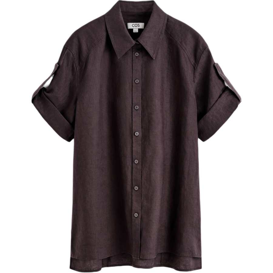 COS Shirts Women's Purple Plum Lapel