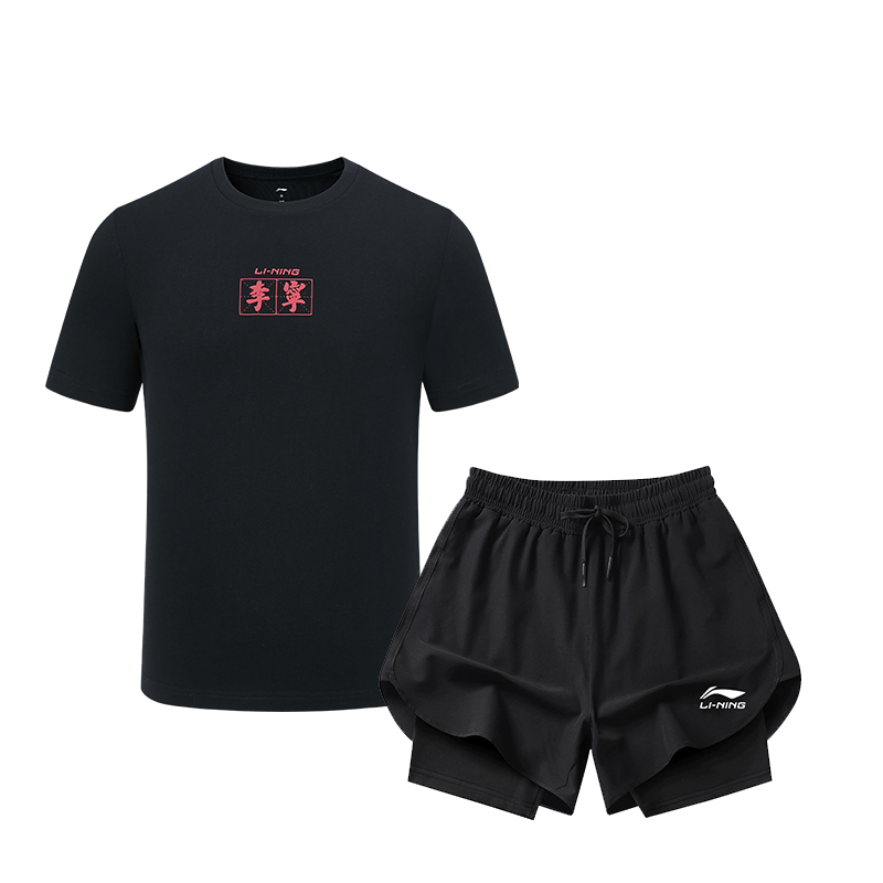 Li-Ning Li Ning Fitness Sets Men's Crew Neck Moderate