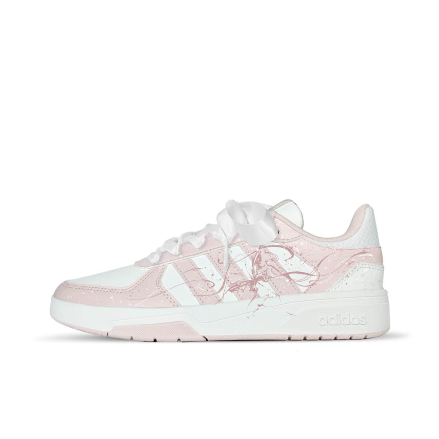 Adidas Adidas COURTBEAT Butterfly Star River Synthetic Leather Low top Skateboard Shoes Unisex Pink White