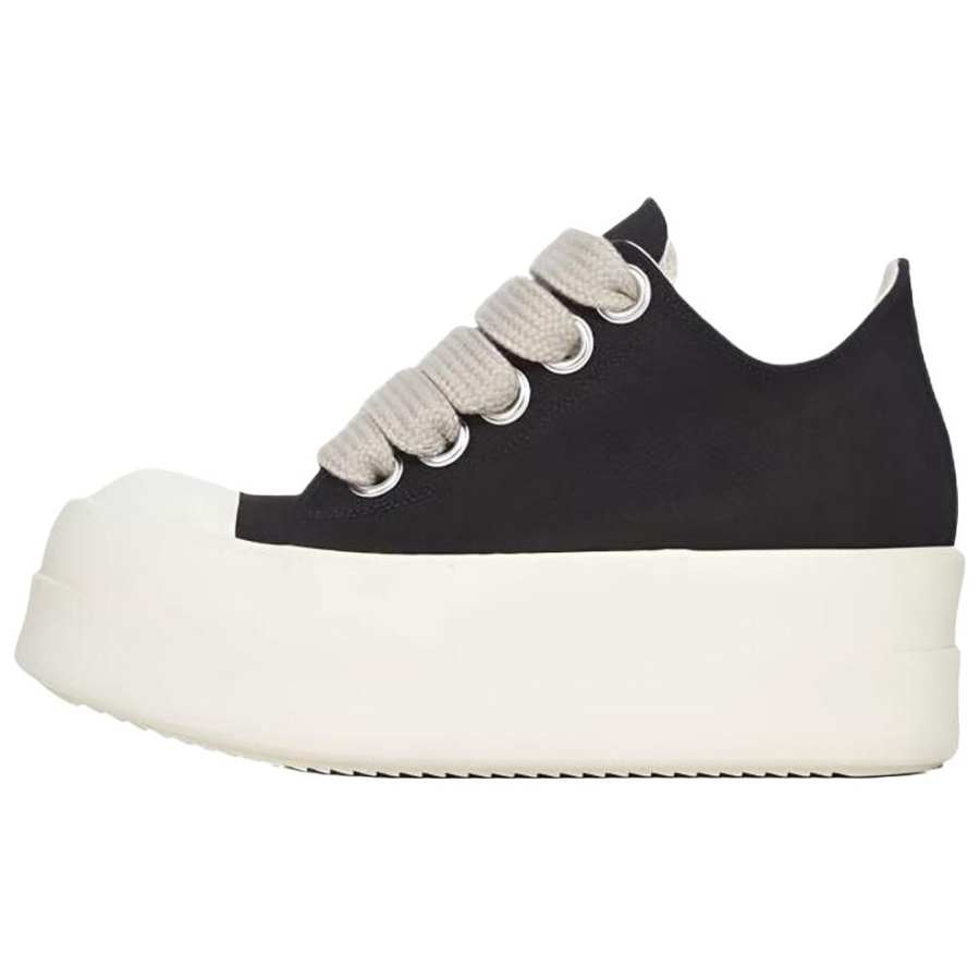 Rick Owens DRKSHDW Low top Canvas Shoes Women's Black & Milk White