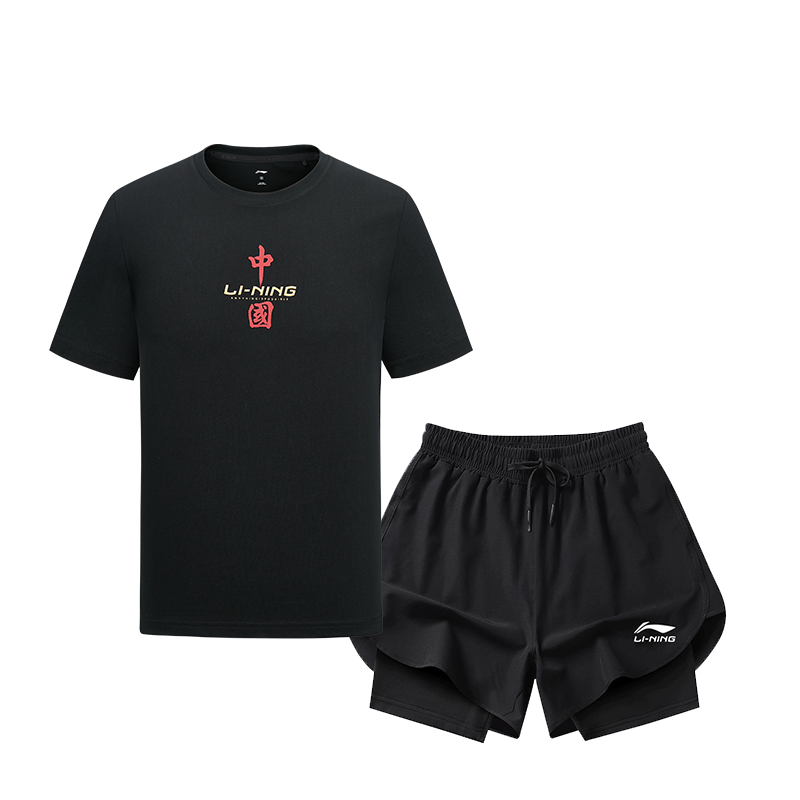 Li-Ning Li Ning Fitness Sets Men's Crew Neck Moderate