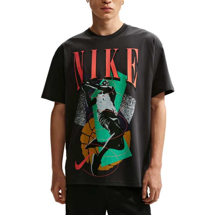 Nike Nike T Shirts Men's Dark Black Crew Neck Moderate