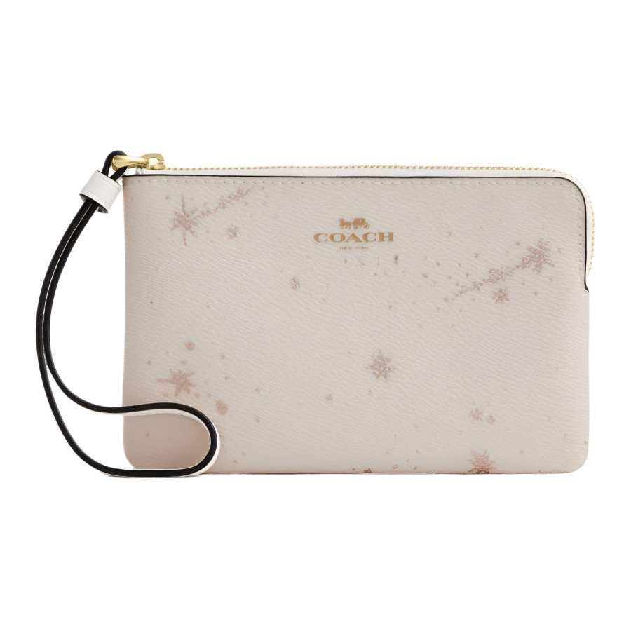 COACH COACH Artificial Leather Clutch Women's Chalk White