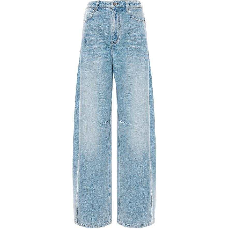 PINKO Jeans Women's Light Blue Moderate Wide Leg Pants