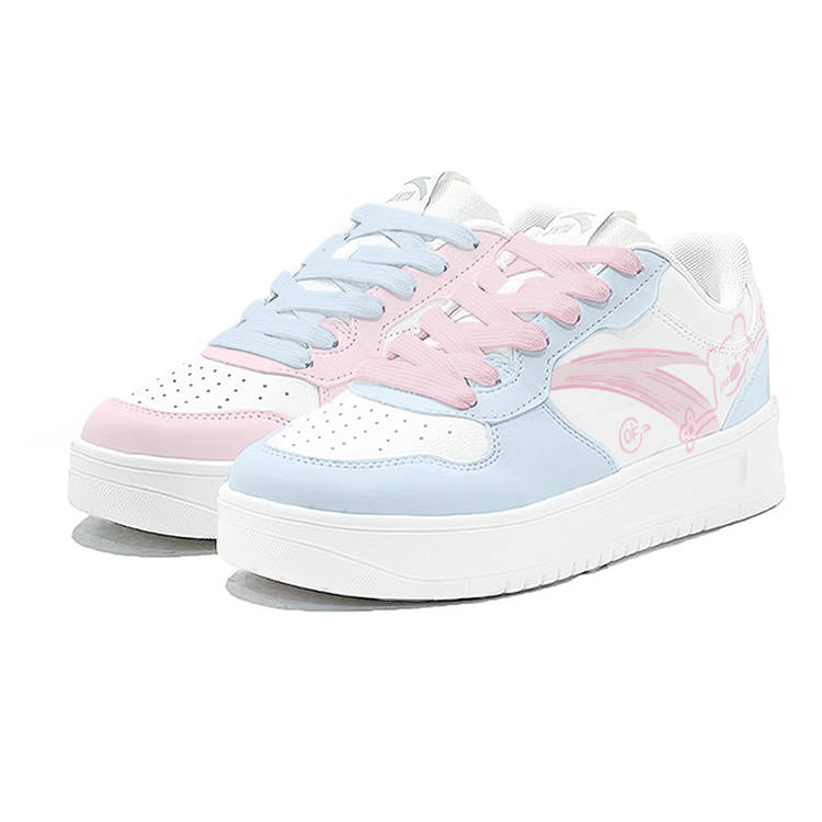 ANTA Skateboard Shoes Unisex Low Top Blue Pink