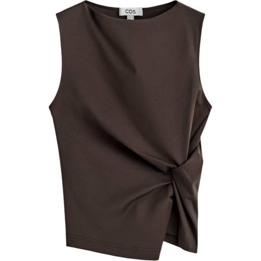 COS Tank Tops Women's Dark Brown Crew Neck Other