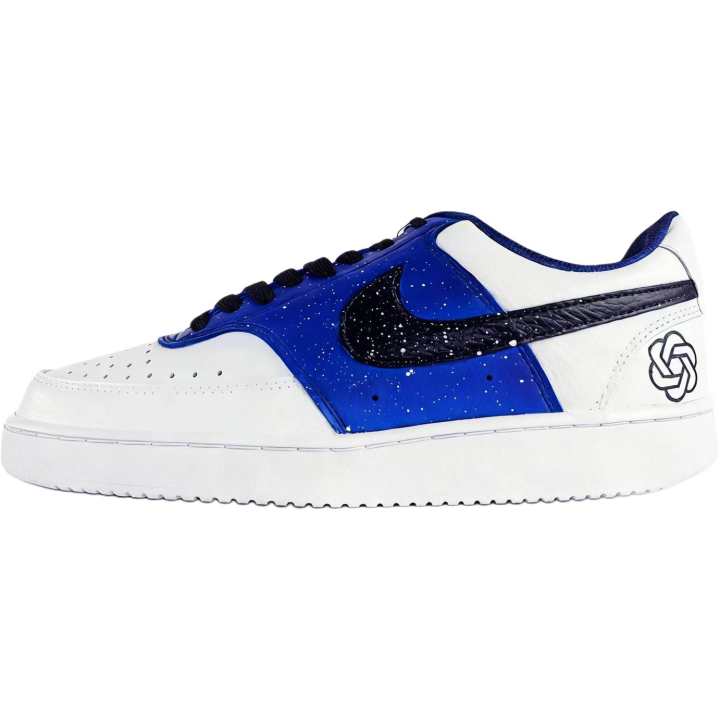 Nike Nike Court Vision 1 Starfall White Steps Lightweight Breathable Slip Resistant Coverage Low top Skateboard Shoes Unisex