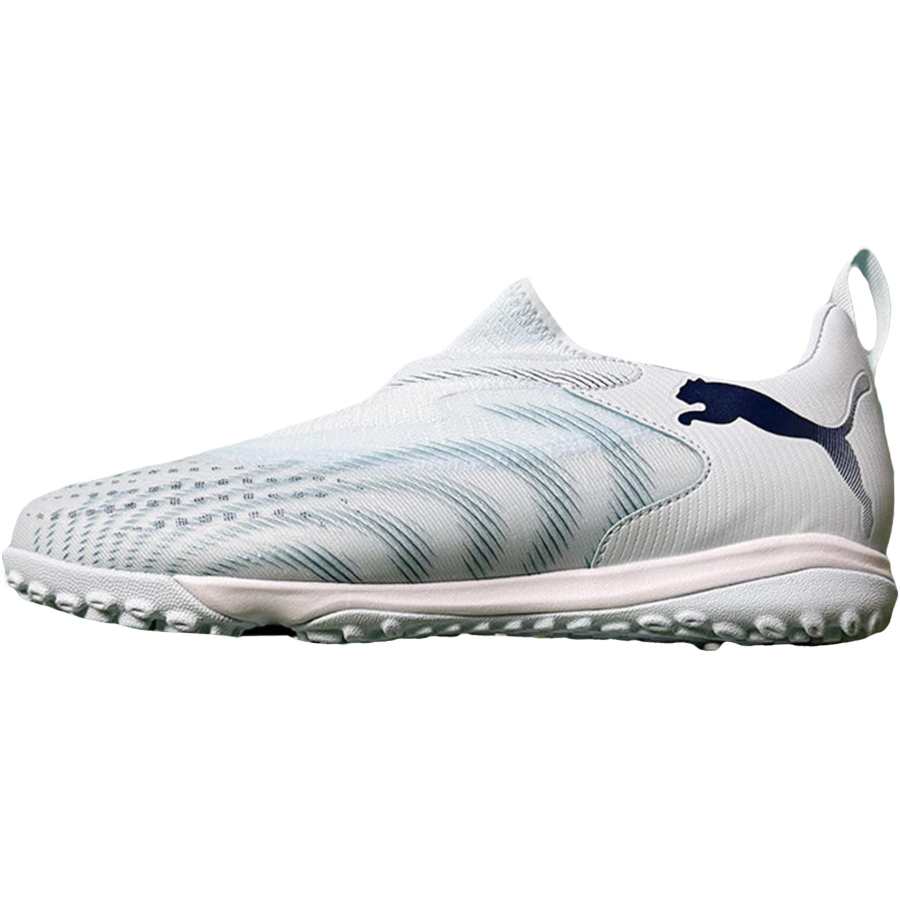 PUMA Future 9 Slip Resistant Abrasion Resistant Soccer Shoes Light Blue White Kids'