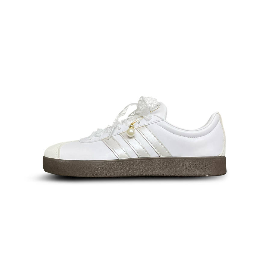 Adidas Adidas Vl Court Classic Ta Tu Alice Synthetic Leather Low top Skateboard Shoes Unisex Yellow White