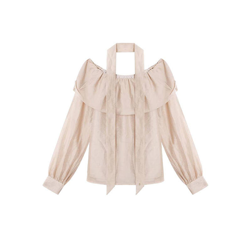 MARIE·COCO Chiffon Shirts Women's Shirt Boat Neck