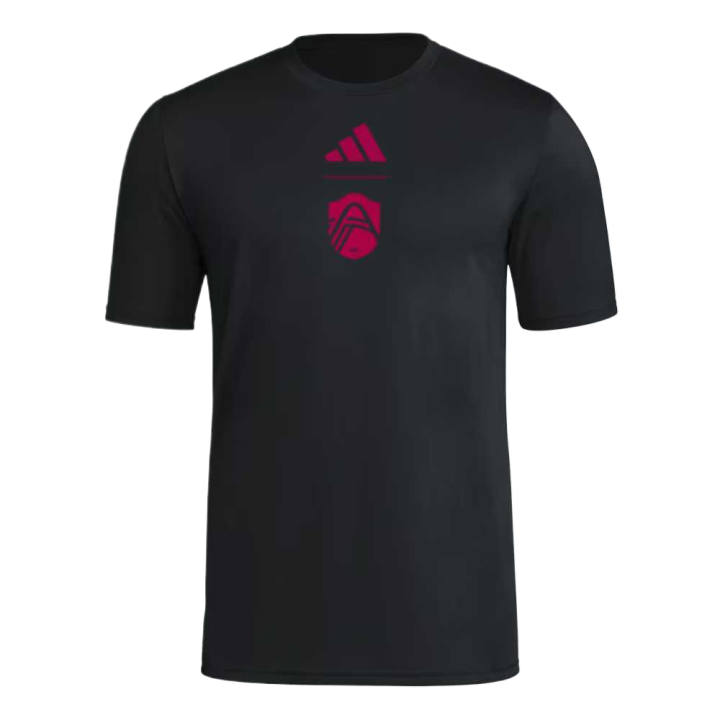 Adidas Adidas T Shirts Men's Black/Mls Slu Qu2 Crew Neck Moderate