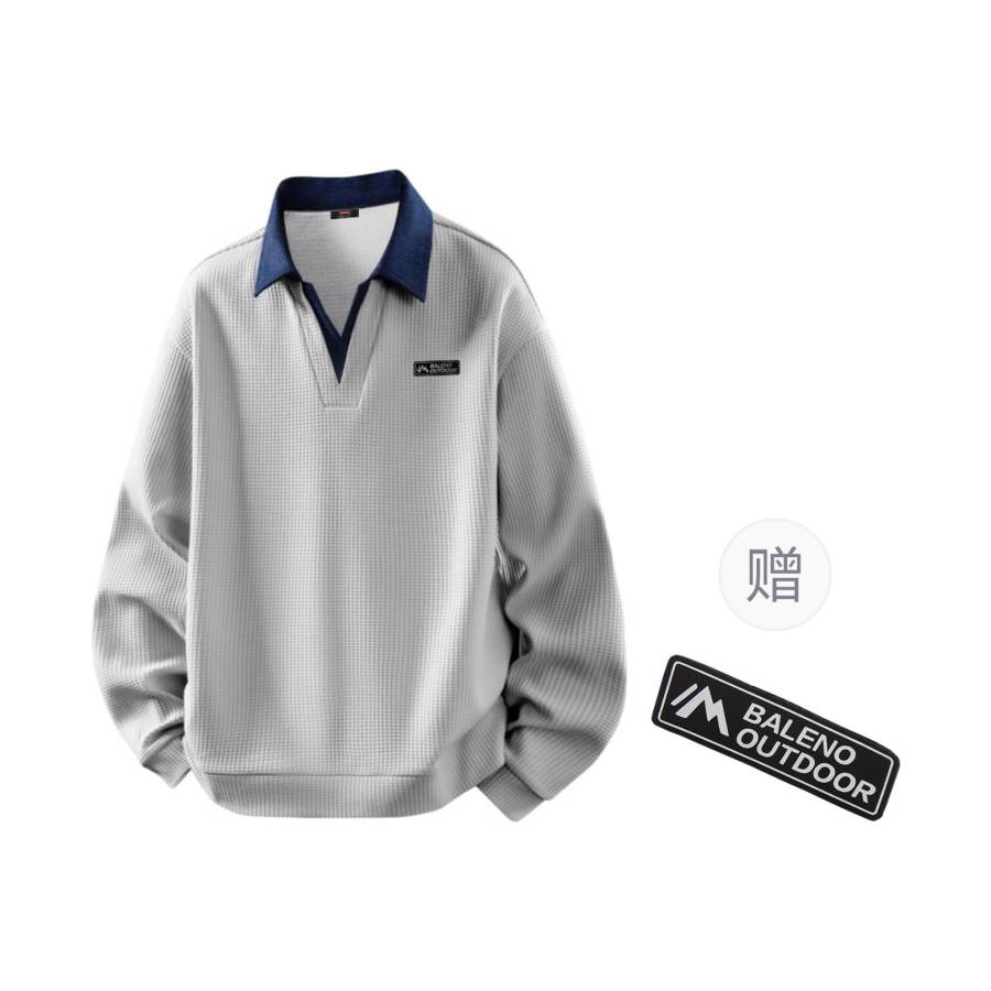BALENO Polo Shirts Unisex Polo Collar Moderate Mock Two Piece