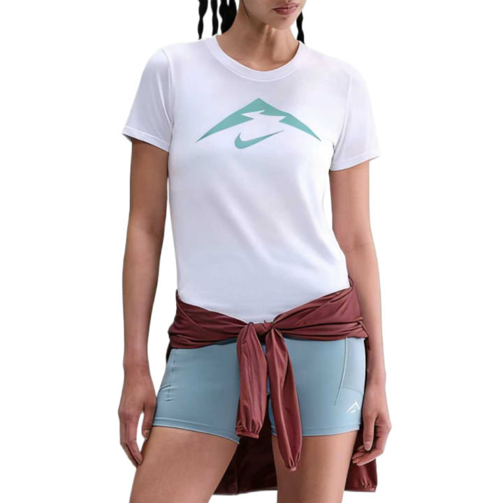 Nike Nike T Shirts Women's White/Green Frost Crew Neck Moderate