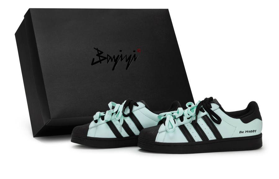 Adidas Originals SUPERSTAR 811 Manufacturing, Shaping Happiness, Special Shoe Box Low top Skateboard Shoes Unisex