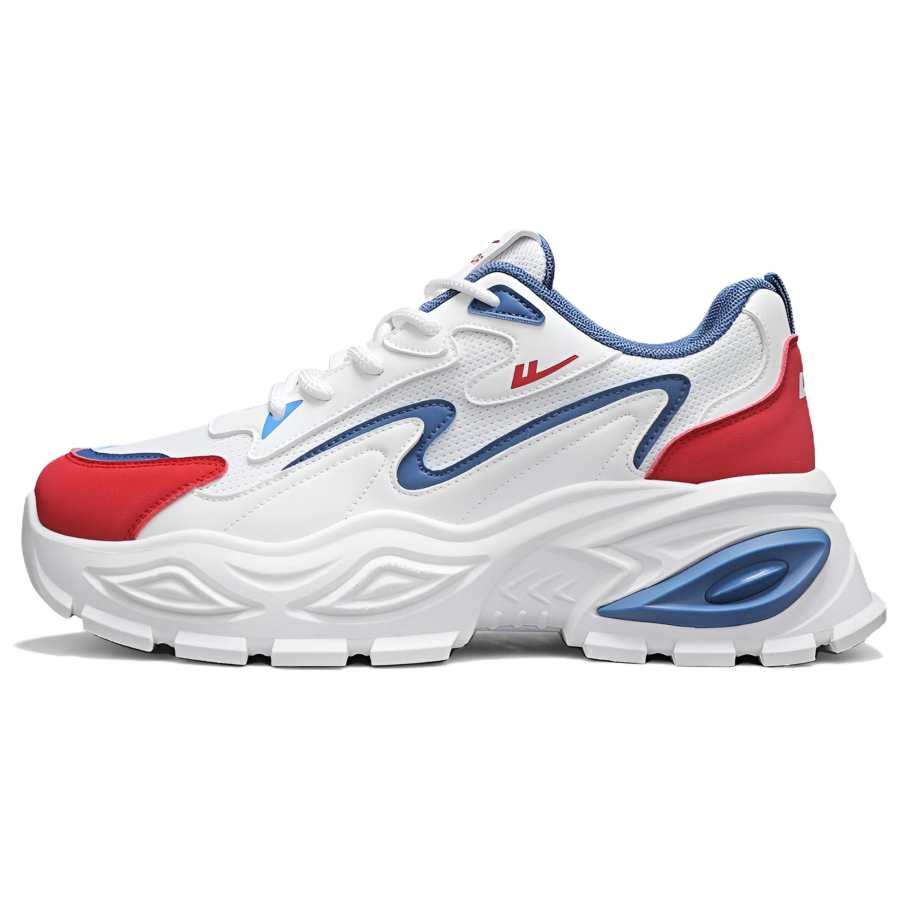 WARRIOR Chunky Sneakers Men's Low Top White/Gray/Green, Beige/Gray/Blue, White/Red/Royal Blue, Black