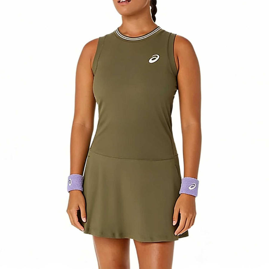 ASICS Tennis Skirts Women's Dark Olive Moderate Short