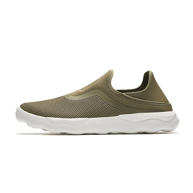 Anta Textile, Rubber Low top Training Shoes Men's Green