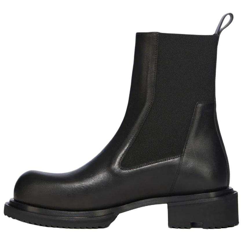 RICK OWENS RICK OWENS/RO Beatle Gabe Leather Short Chelsea Boots 4cm Men's Black