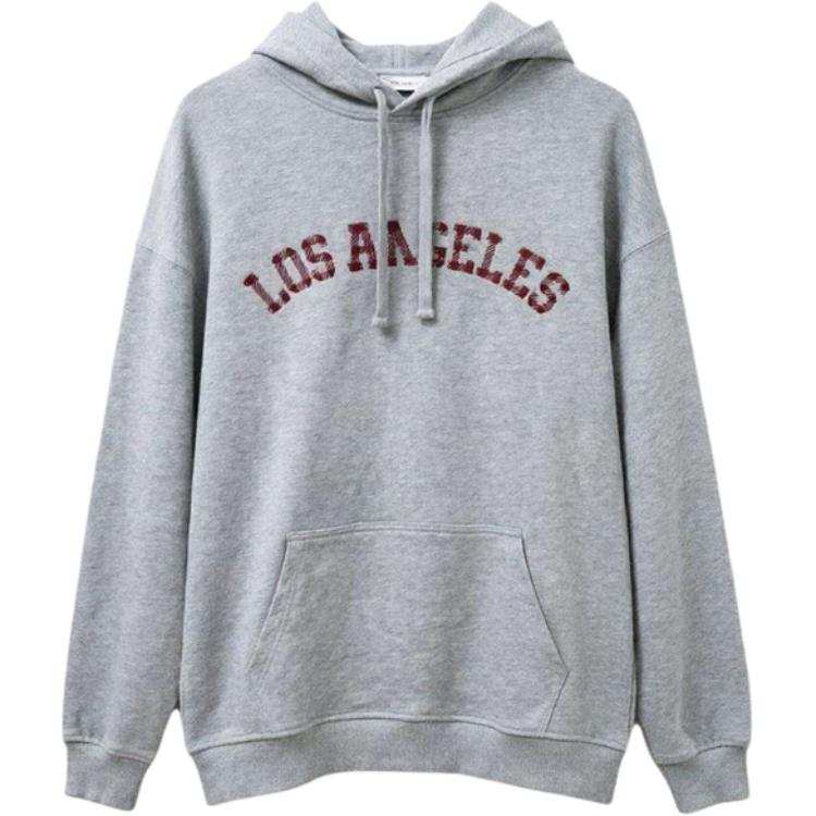New Era Sweatshirts Unisex Gray Hooded Non Detachable Moderate Regular