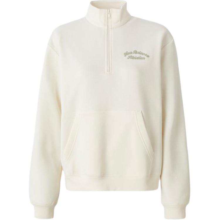 New Balance New Balance Sweatshirts Women's Light Beige Stand Collar Moderate