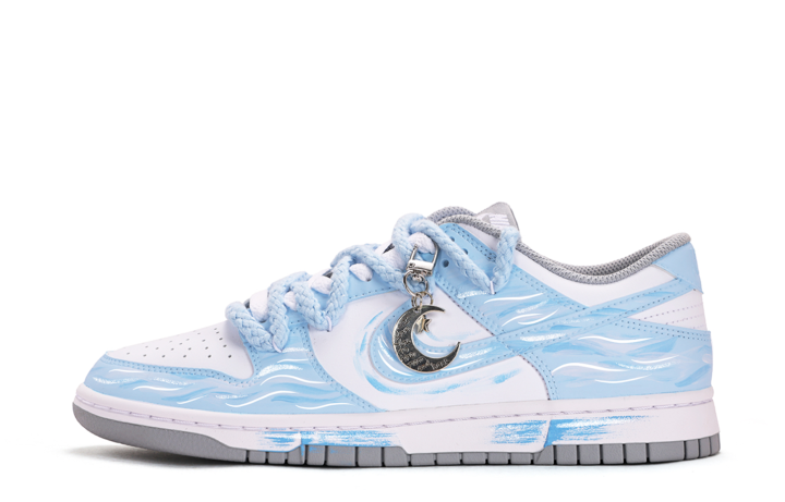 Nike Nike Dunk Coverage Abrasion Resistant Slip Resistant Low top Skateboard Shoes Unisex White Blue